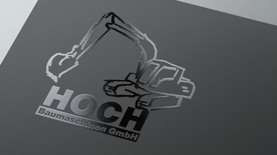 Hoch Baumaschinen GmbH Logoentwicklung Refrenz Kunde alibi-design