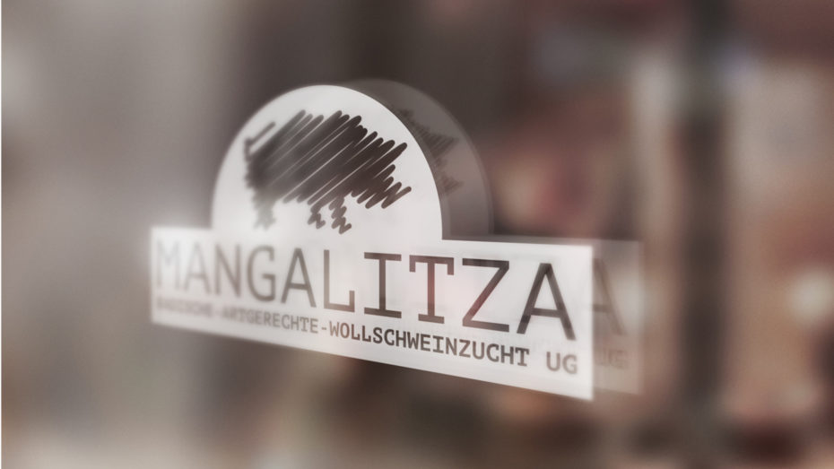 Mangalitza Wollschweinzucht Logodesign Referenzen alibi-design